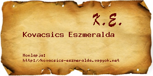 Kovacsics Eszmeralda névjegykártya